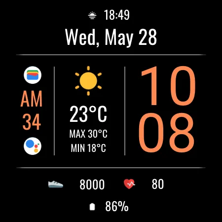DADAM105: Weather Watch Face screenshot 19
