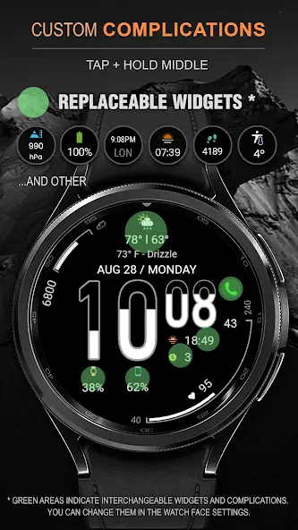 WFP 107 Hourglass watch face screenshot 3