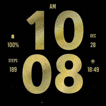 Big Gold Watch Face screenshot 4