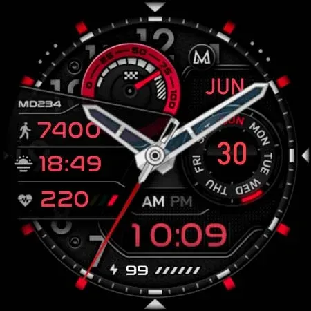 MD234 Analog watch face screenshot 10