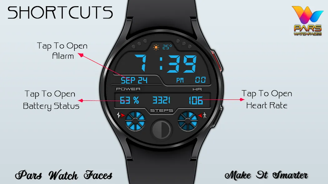 Modern Digital Watch Face screenshot 6