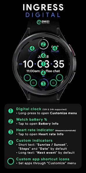 Ingress Digital - watch face screenshot 5