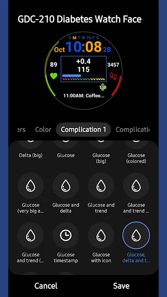 GDC-210 Diabetes Watch Face screenshot 3