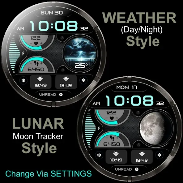 Lunar Moon Phase Digital ECO45 screenshot 4