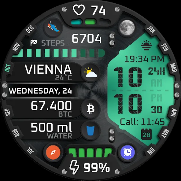 TimeCast Full Watch Face screenshot 13