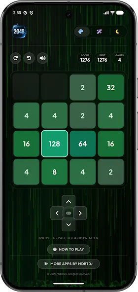 2048 Pro Offline Glass Edition screenshot 2