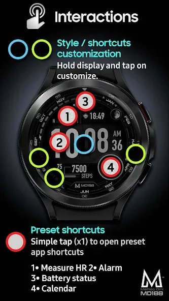 MD188 - Digital watch face screenshot 7