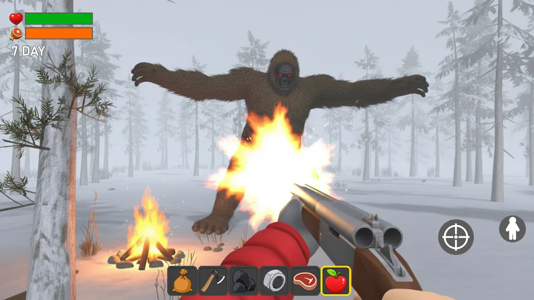 Forest night survival: Bigfoot screenshot 2