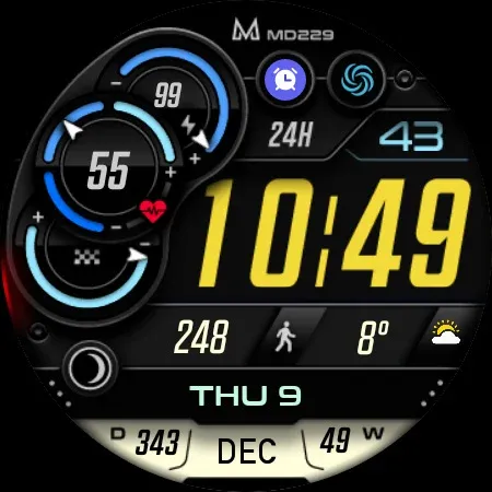 MD229 Digital watch face screenshot 14