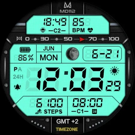 MD112 Digital watch face screenshot 15