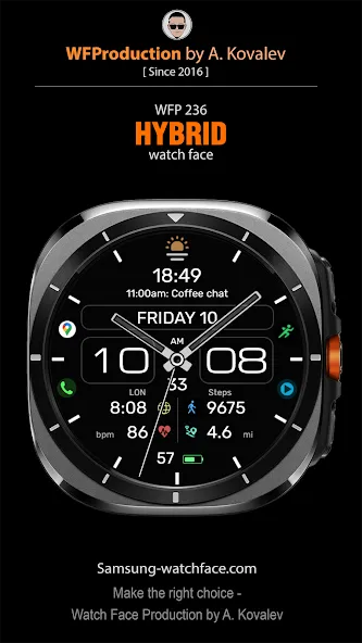 WFP 236 Hybrid watch face screenshot 1
