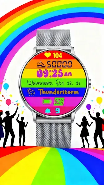 Rainbow Stripes: Vibrant Face screenshot 3