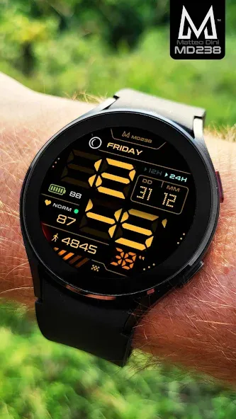 MD238 Digital watch face screenshot 5
