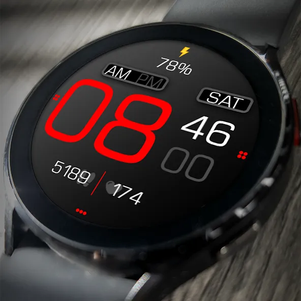 Key064 Digital Watch Face screenshot 1