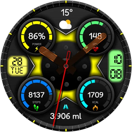 Hybrid TANKAN URX24 Watch face screenshot 14