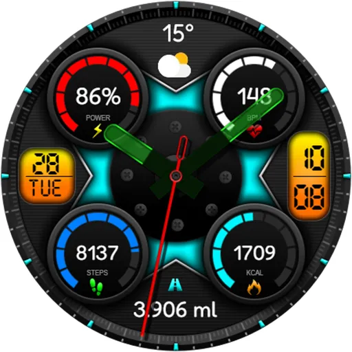 Hybrid TANKAN URX24 Watch face screenshot 16