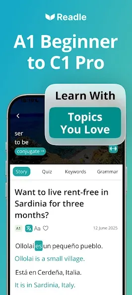 Learn Spanish: Daily Readle screenshot 3