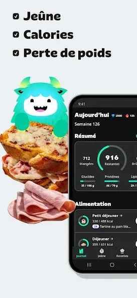 Yazio: Compteur de calories IA screenshot 1