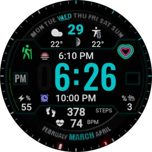 Digital Sport watchface NTV401 screenshot 32