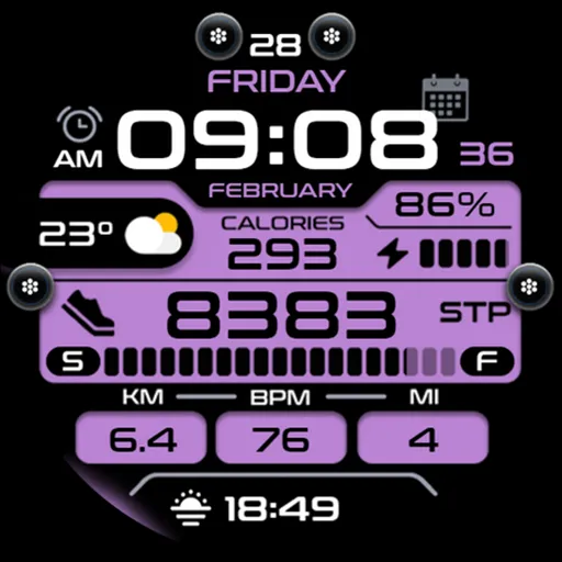 OMG 193 Digital Watch Face screenshot 32