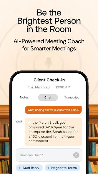 Hedy: AI Meeting Coach & Notes screenshot 1