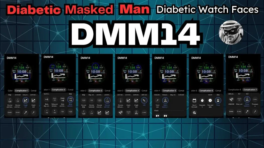DMM14 Diabetic Watch Face screenshot 26