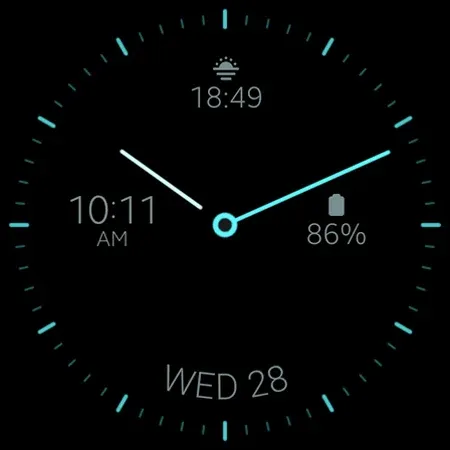 Minimal black v24 watch face screenshot 12