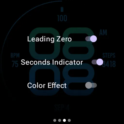 Stylish Tosca Blue Watch Face screenshot 7
