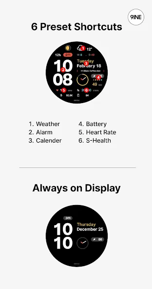 NW124: Digital watch face screenshot 4