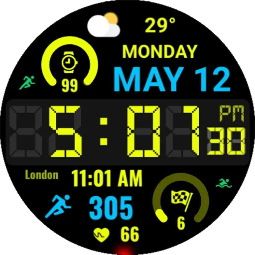 Big Bold Digital WearOS NTV584 screenshot 28