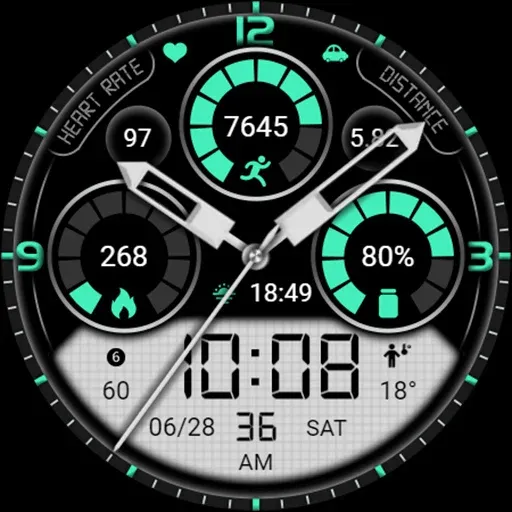 Elegant Green LCD DigitalWatch screenshot 7