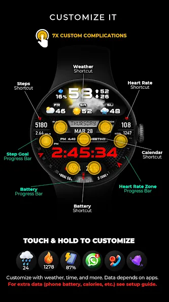 PER27 Digital Watch Face screenshot 5