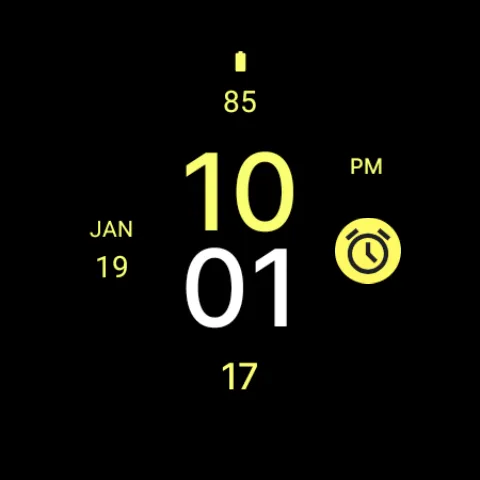 Black Minimal Watch Face screenshot 8