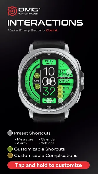 Digital Watch Face OMG 377 screenshot 3