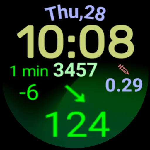 DMM6 Diabetic Watch Face XXL screenshot 7