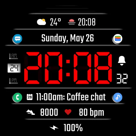 DADAM75: Digital Watch Face screenshot 18