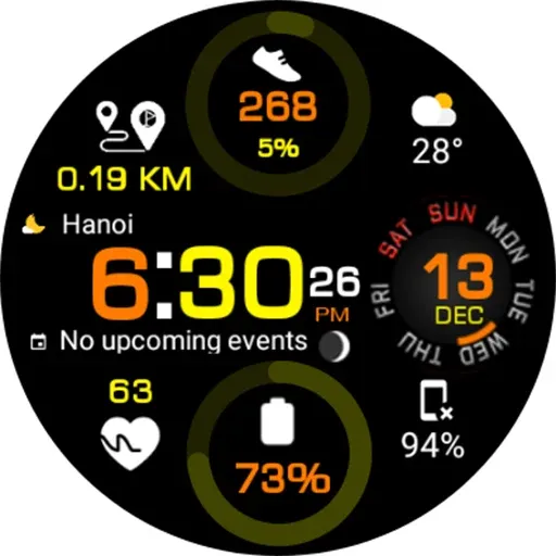 Digital Color WearOS NTV570 screenshot 28