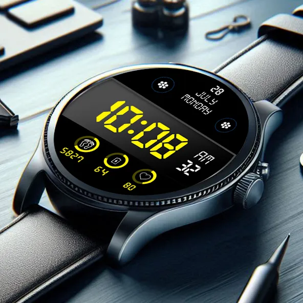 Key WF103 Digital Watch Face screenshot 2