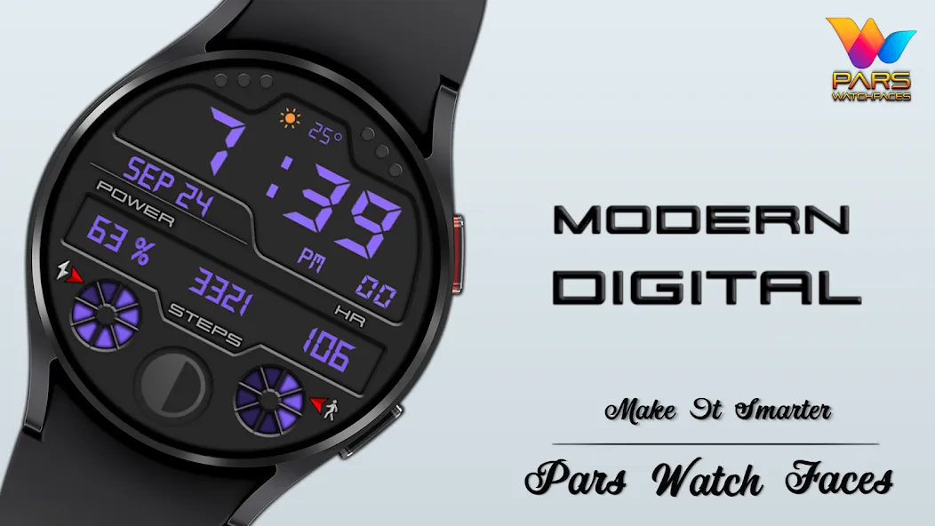 Modern Digital Watch Face screenshot 7