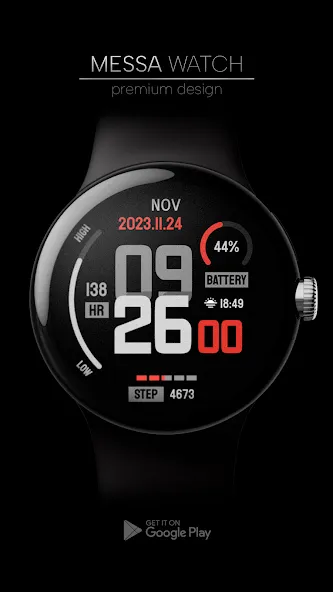 Minimal Digital Watch Face screenshot 2