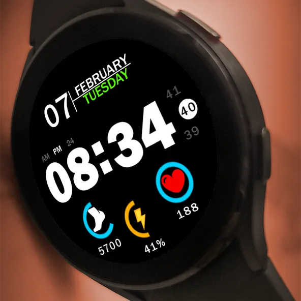 Key019 Digital Watch Face screenshot 4