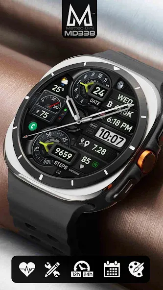 MD338 Hybrid watch face screenshot 3