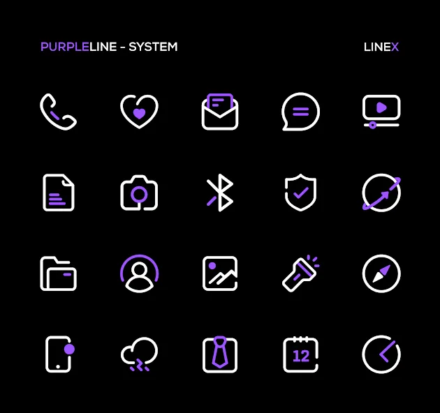PurpleLine Icon Pack : LineX screenshot 2