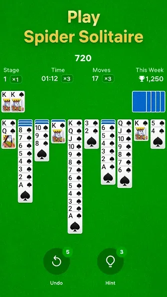 Spider Solitaire screenshot 1