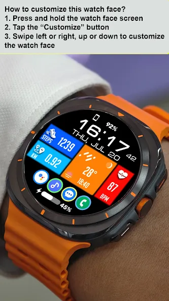 Tiles Window Watch Face NTV556 screenshot 4