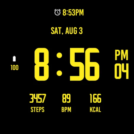 Active Black Watch Face screenshot 6