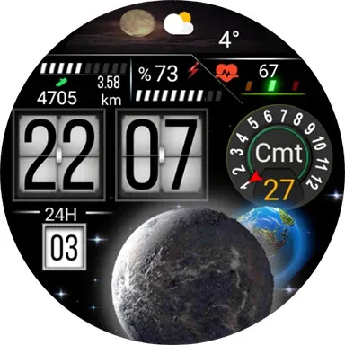 moon&earth themed watchface screenshot 4