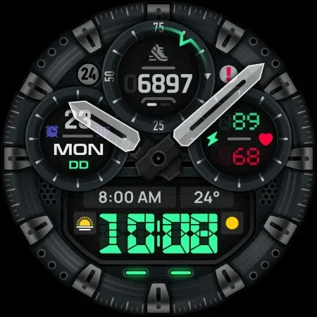 SH104 Watch Face, WearOS watch screenshot 13