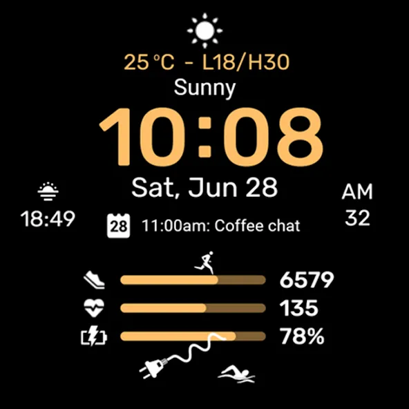Watch face CNW-38 screenshot 7