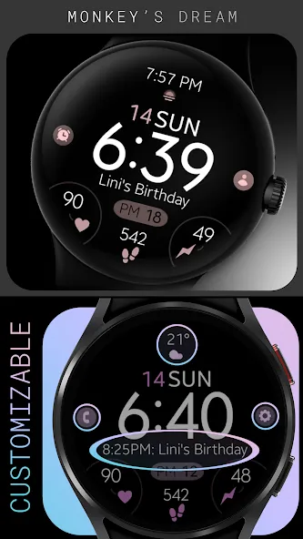Battery 8 rose gold watch face screenshot 2